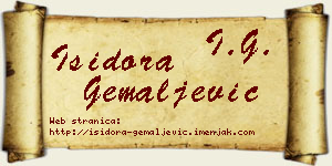 Isidora Gemaljević vizit kartica